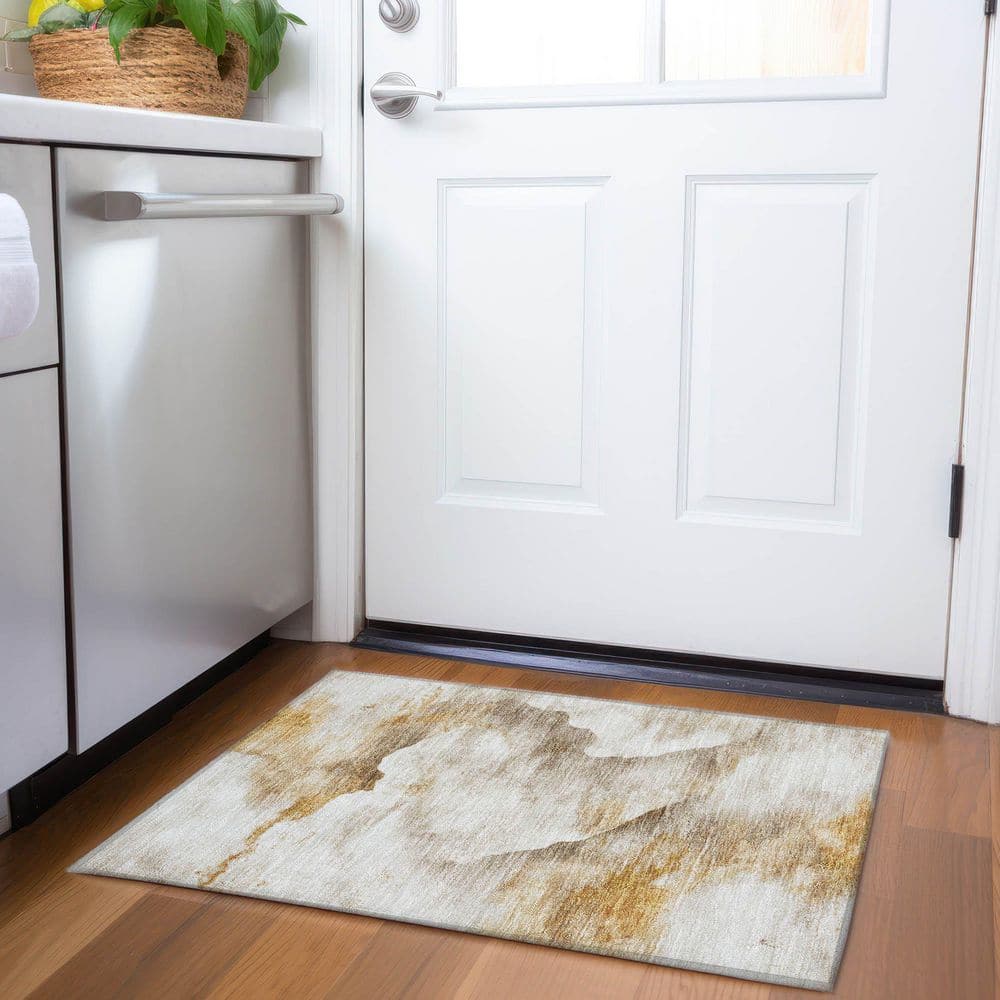 Chantille Machine Washable Indoor/Outdoor Abstract ACN1796 Beige 2 ft. x 3 ft. Accent Rug price history on PriceWatchPro