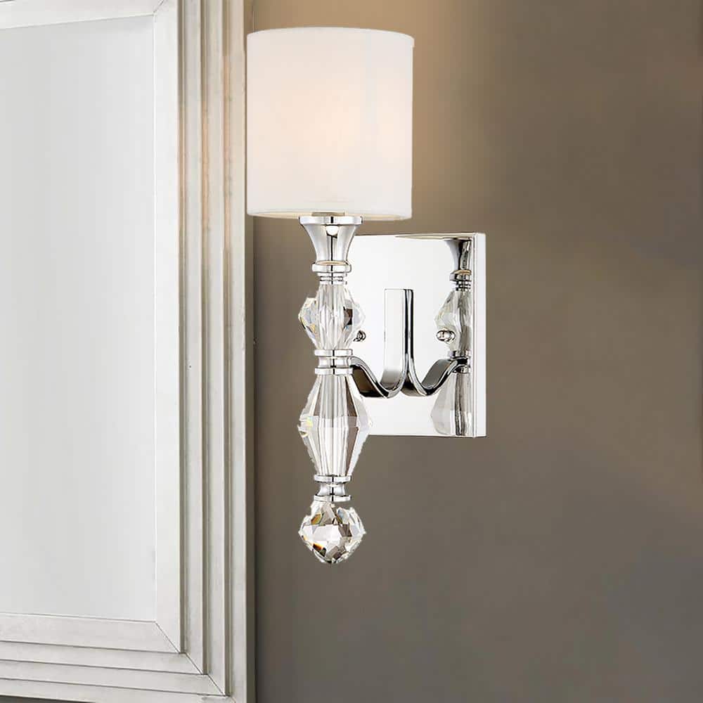 Evi Chrome 16.5" Direct Wired Electric Wall Sconce