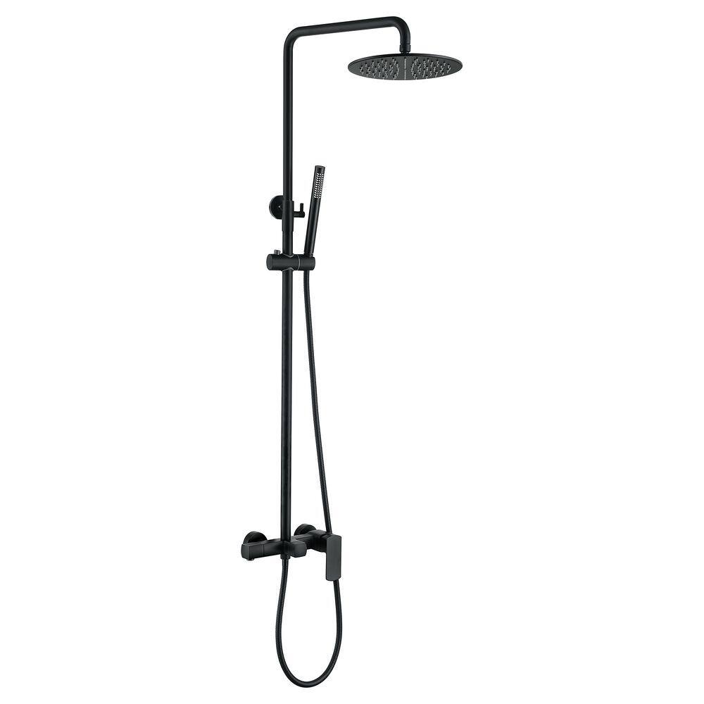3-Spray Tub and Shower Faucet w/ 10 in. Head Shower, 360° Rotation Bathtub, Hand Shower in Matte Black (Valve Included) price history on PriceWatchPro