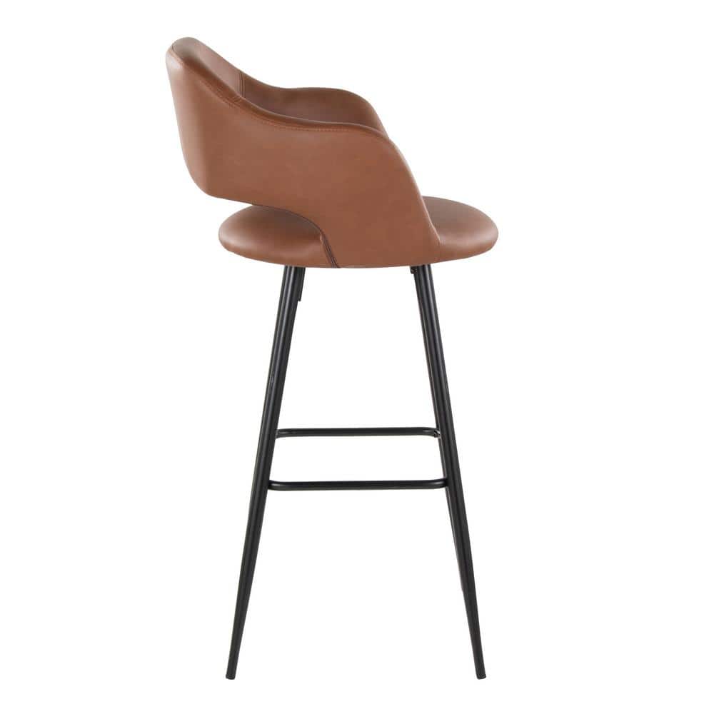 Margarite 30" Brown Metal Swivel Counter-Stool Set