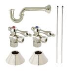 Trimscape Traditional 1-1/4 in. Brass Plumbing Sink Trim Kit with P-Trap in Polished Nickel