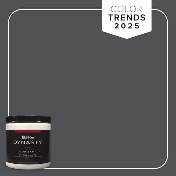 BEHR DYNASTY 8 oz. #PPU18-01 Cracked Pepper One-Coat Hide Matte Stain-Blocking Interior/Exterior Paint & Primer Sample