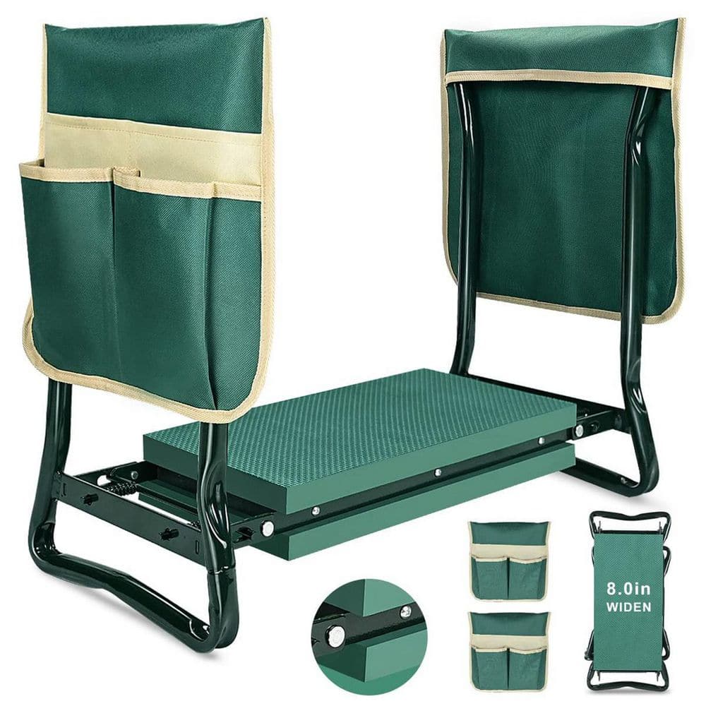 Garden Stool and Kneeler with EVA Pad, 2 Large Tool Bags
