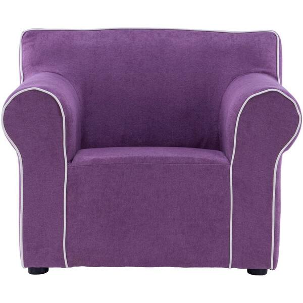 purple plush chair