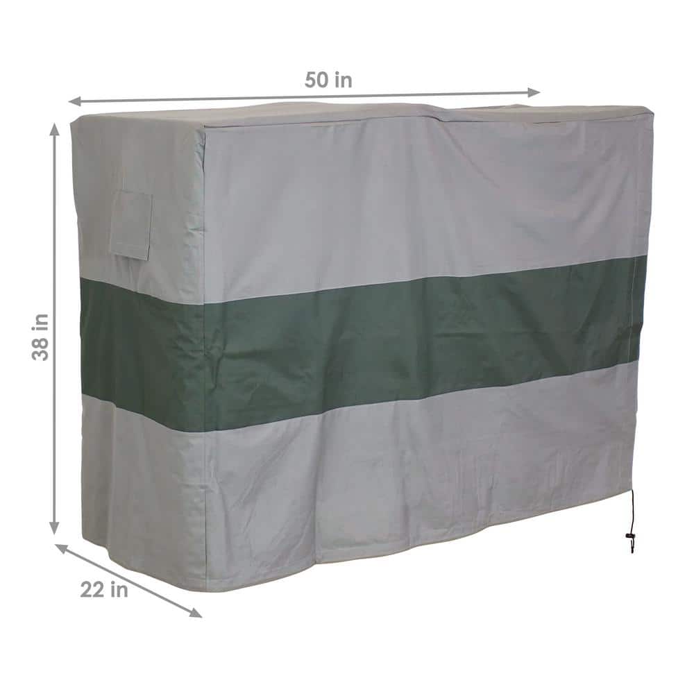 Gray and Green Heavy-Duty Polyester Log Rack Cover