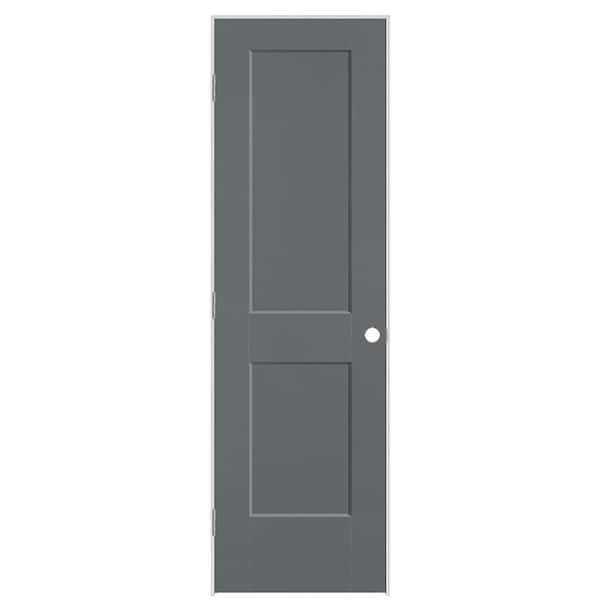 Masonite 24 in. x 80 in. 2-Panel Logan Right-Hand Solid Core Cordite Molded Composite Single Prehung Interior Door