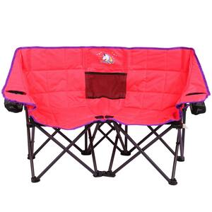 Oversized Folding Double Camping Chair, Portable Loveseat Chair, Heavy Duty Foldable Lawn Chair with Storage for Outside