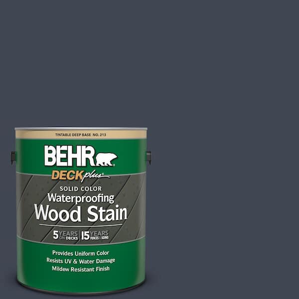 BEHR DECKplus 1 gal. #PPU14-20 Starless Night Solid Color Waterproofing Exterior Wood Stain