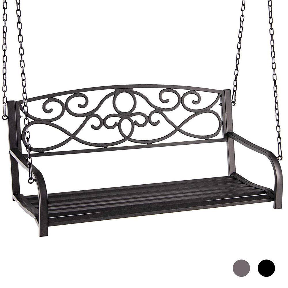 Outdoor 2-Person Metal Porch Swing in Brown price history on PriceWatchPro