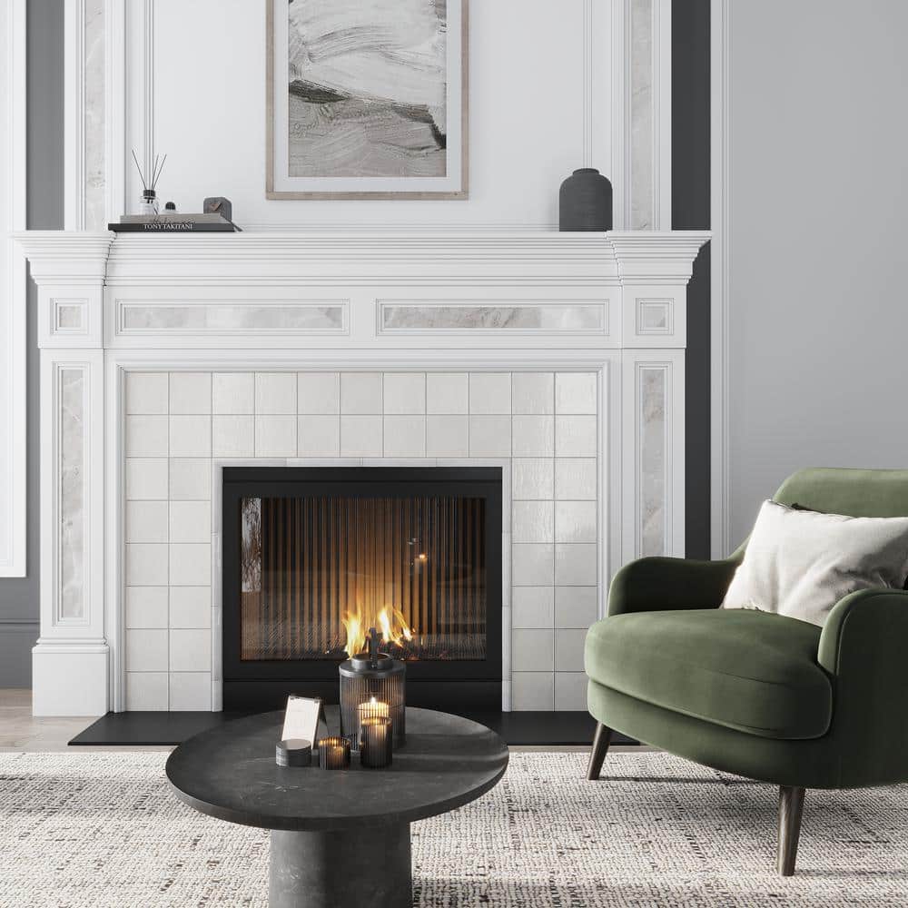 Apollo White 5x5 Polished Ceramic Subway Tile