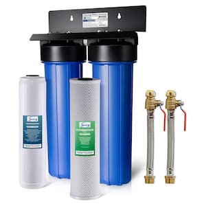 2-Stage Whole House Lead Reducing Water Filtration System with 3/4 in. Push-Fit Hose Connectors