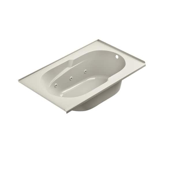 JACUZZI Signature 60 in. x 36 in. Rectangular Whirlpool Bathtub with Right Drain in Oyster with Heater