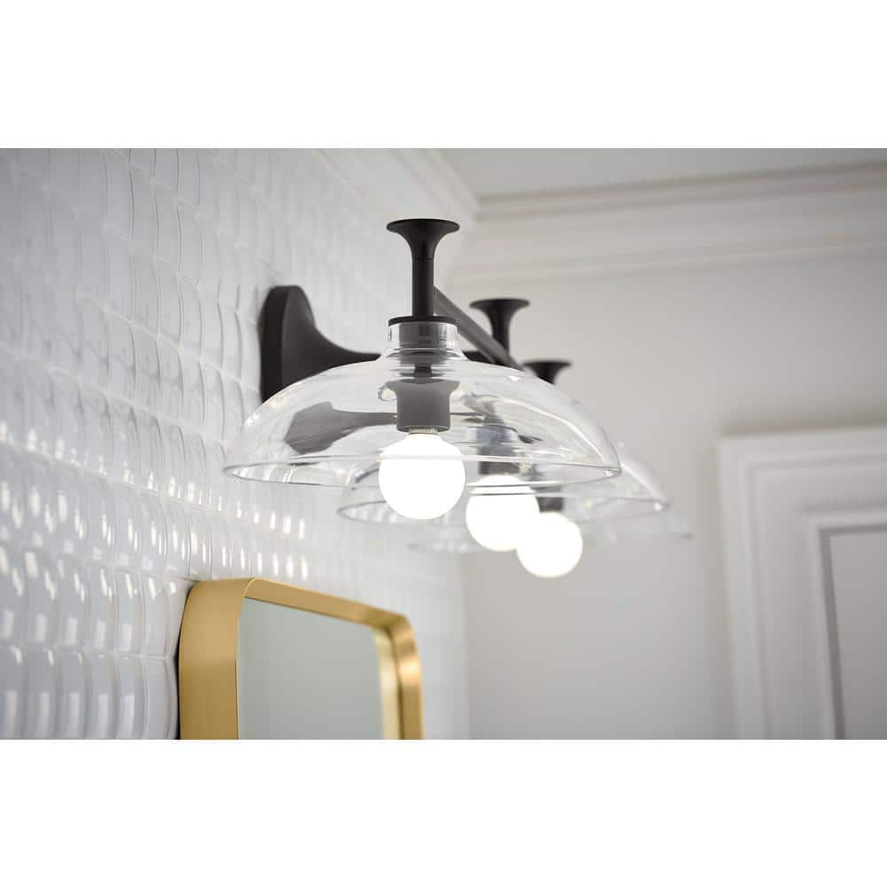 Tone 31" Black Outdoor Midcentury Modern Direct Wired Sconce
