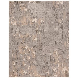 Meadow Gray 8 ft. x 10 ft. Distressed Abstract Area Rug