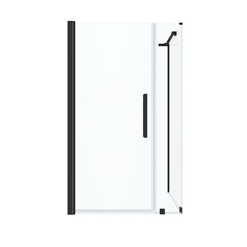 Pasadena 36.5" x 72" Frameless Black Glass Shower Kit