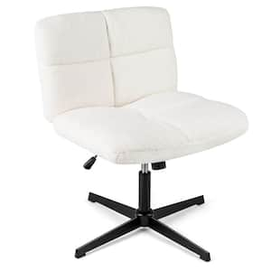 Luxor Fabric Seat Adjustable Height Cushioned Swivel Ergonomic Office Chair in Beige with No Arms