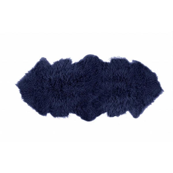 HomeRoots Josephine Ink 2 ft. x 6 ft. Specialty Abstract Acrylic Area Rug