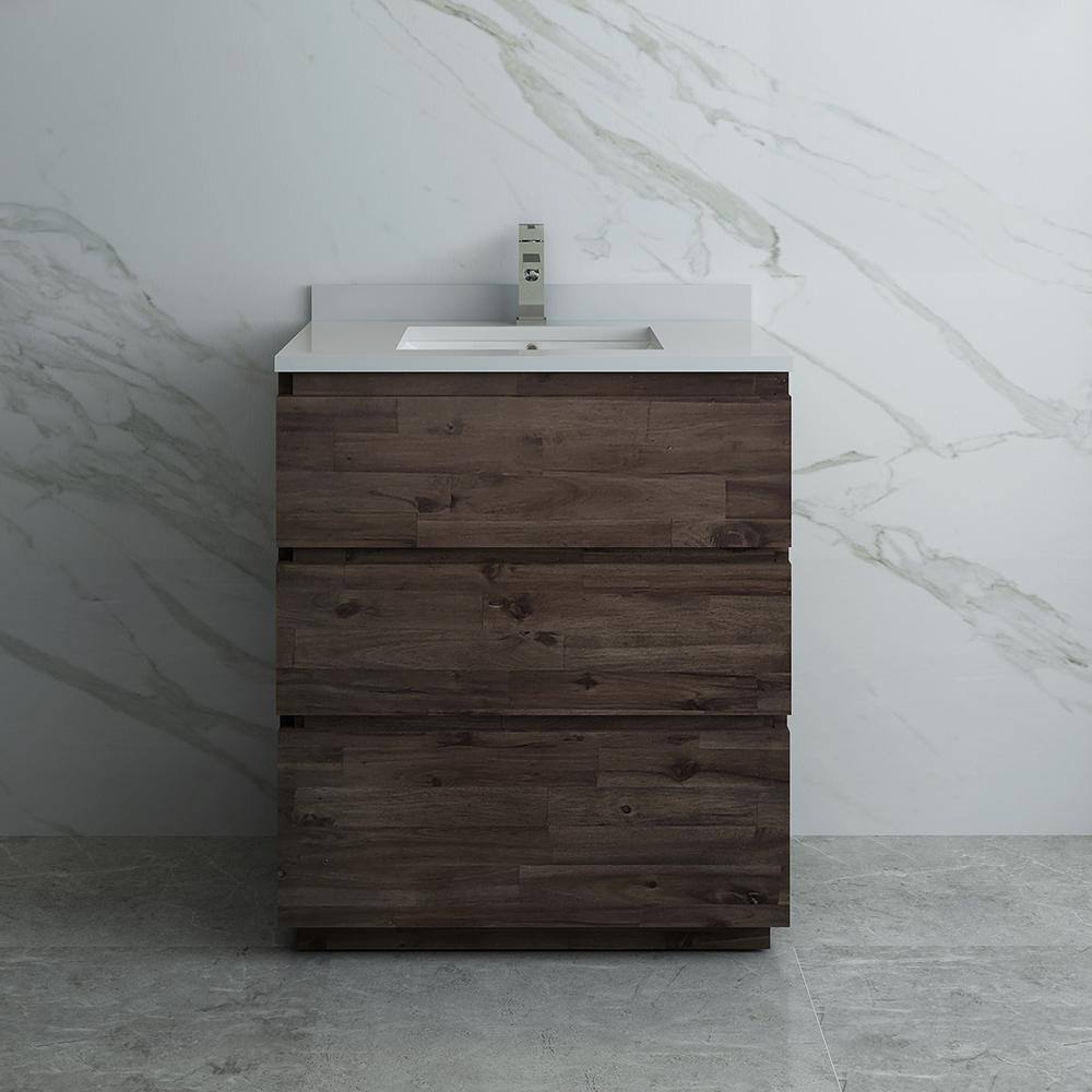 Formosa 30'' Brown Quartz Top Single Vanity