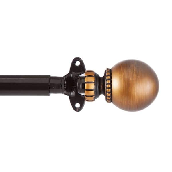 Eclipse Dumont 36 - 66 in. Adjustable 3/4 in. Room Darkening Single Curtain Rod in Oil Rubbed Bronze
