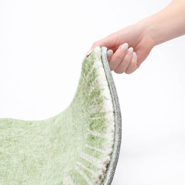 Dream Shag Premium Machine Washable Abstract ADS668 Aloe 9 ft. x 12 ft. Area Rug