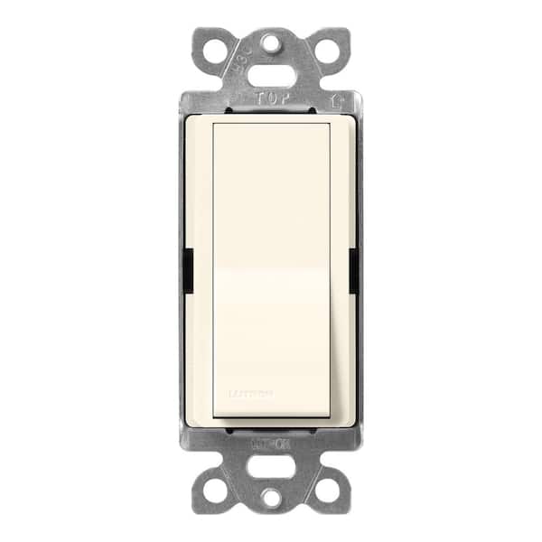 Lutron Claro On/Off Switch, 15-Amp/3-Way, Biscuit (SC-3PS-BI)
