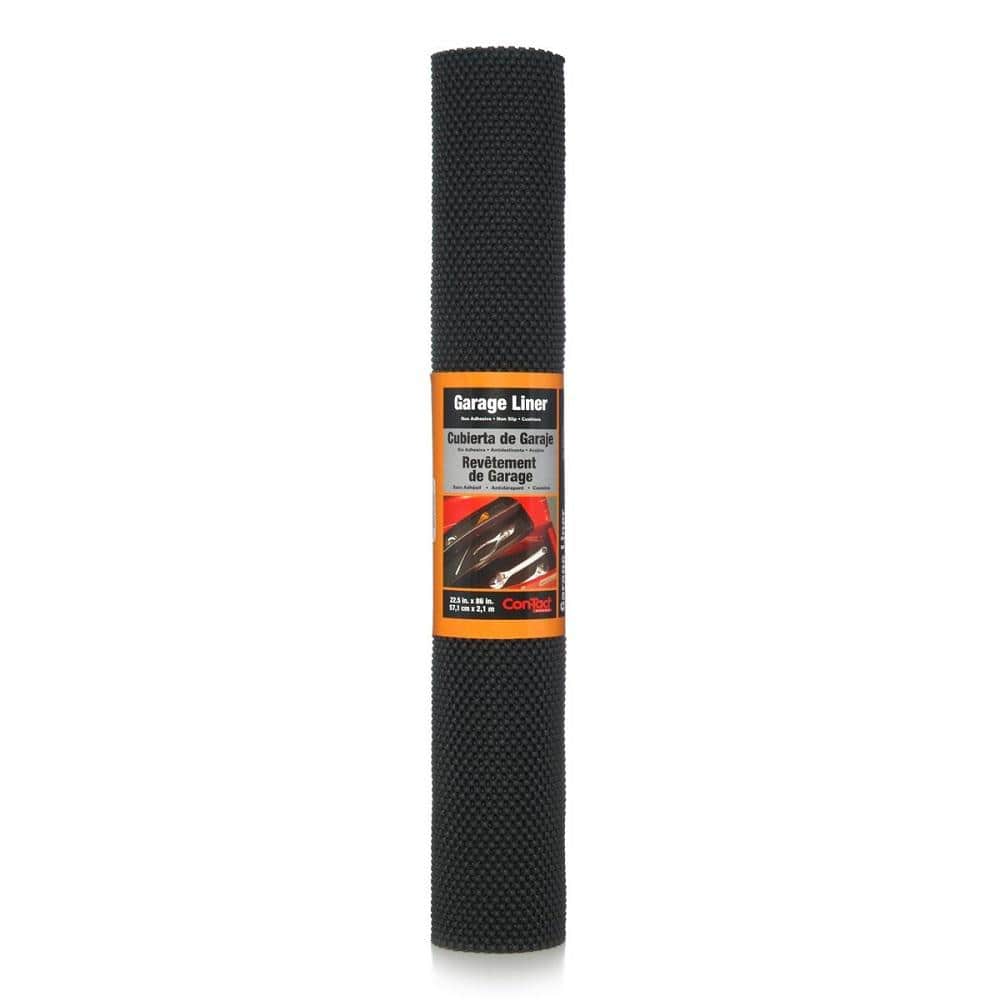 Con-Tact Industrial Premium Grip 22.5 in. x 86 in. Black Thick Grip Non-Adhesive Drawer and Shelf Liner (6 Rolls)