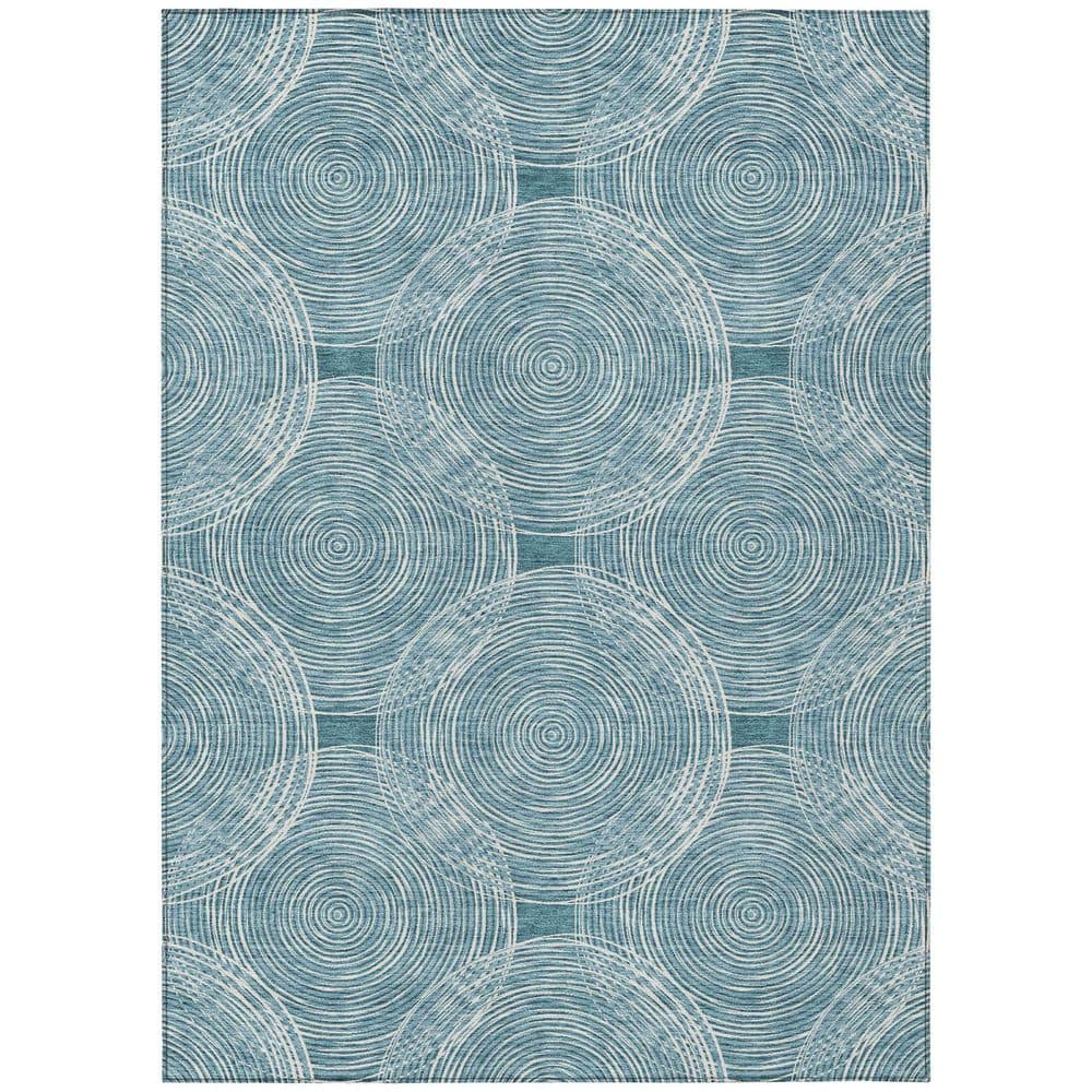 Chantille Machine Washable Indoor/Outdoor Abstract ACN2534 Teal 9 ft. x 12 ft. Area Rug price history on PriceWatchPro