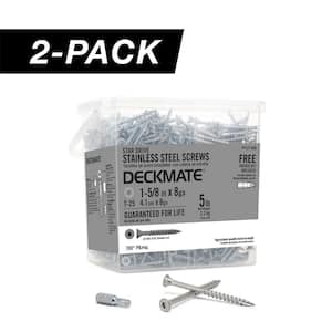 DECKMATE #8 x 1-5/8 in. Torx Flat-Head Stainless Steel Wood Deck