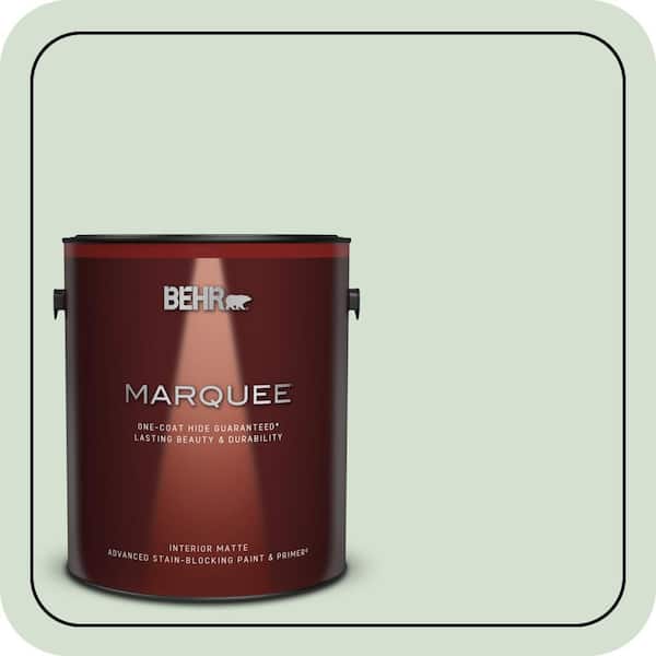 BEHR MARQUEE 1 gal. #S400-2 Comforting Green Matte Interior Paint & Primer