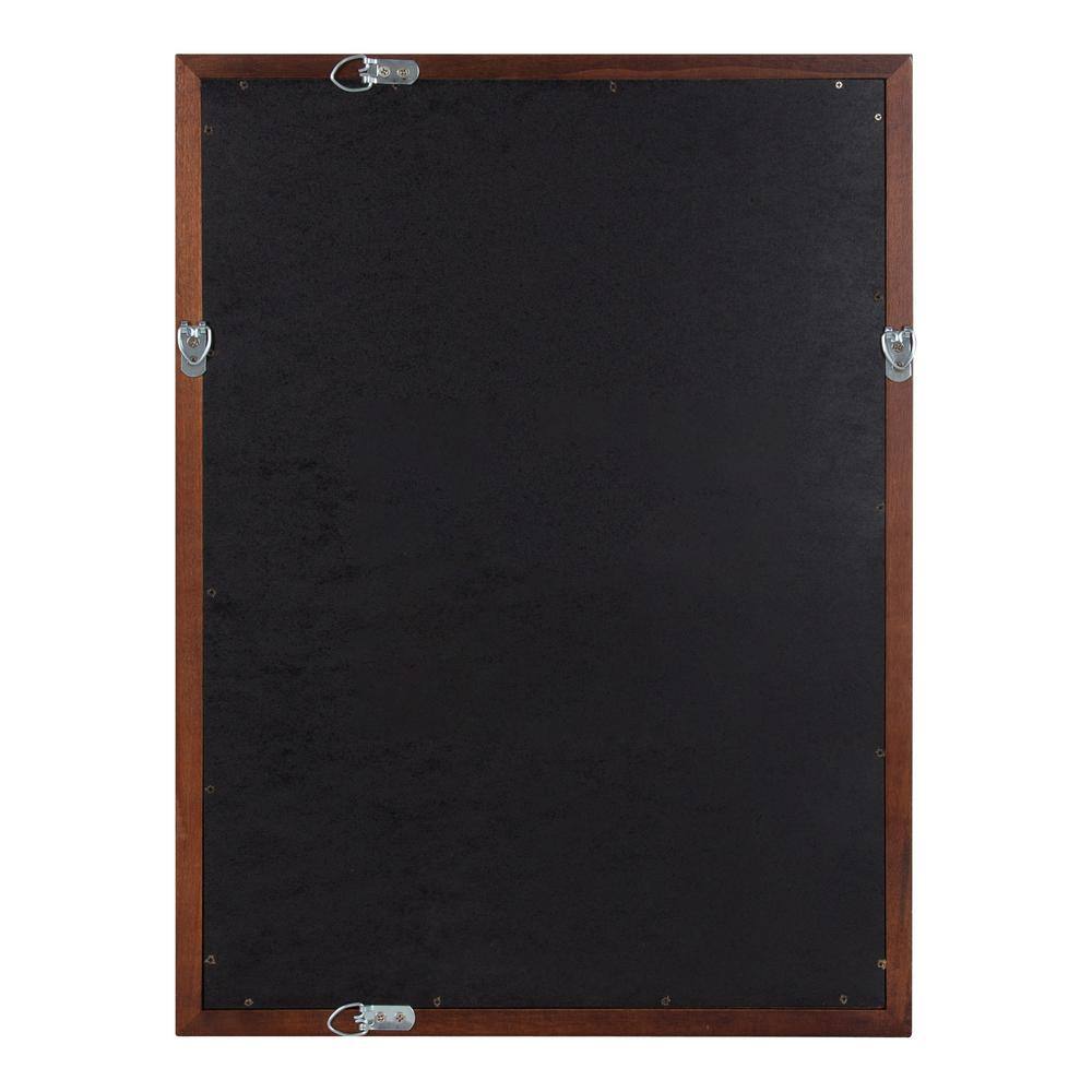 Hogan 18" x 24" Rectangular Walnut Brown Solid Wood Bathroom Vanity Mirror