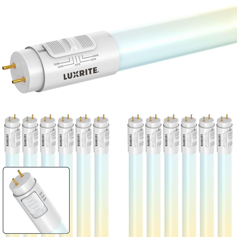 32-Watt Equivalent 4ft. T8 LED Tube Light Bulb 3000K-6500K Up to 2250LM, 220°, Ballast Compatible UL Listed 12 Pack price history on PriceWatchPro
