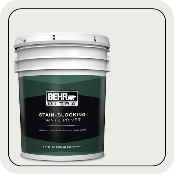 BEHR ULTRA 5 gal. #700E-1 Dew Drop Semi-Gloss Enamel Exterior Paint & Primer