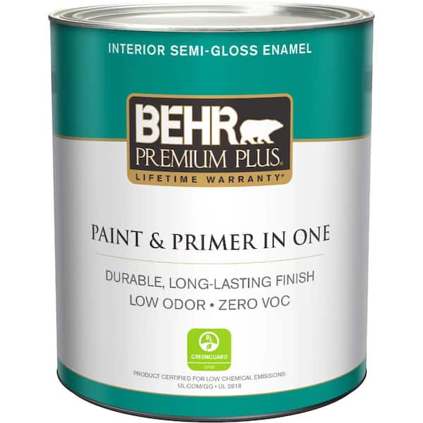 BEHR PREMIUM PLUS 1 qt. Deep Base Semi-Gloss Enamel Low Odor Interior Paint