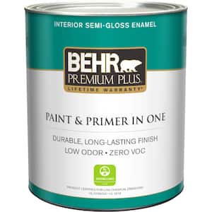1 qt. Medium Base Semi-Gloss Enamel Low Odor Interior Paint & Primer