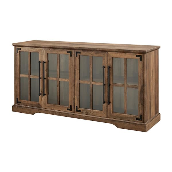Walker Edison Furniture Company 58 in. Farmhouse Rustic Oak Wood
