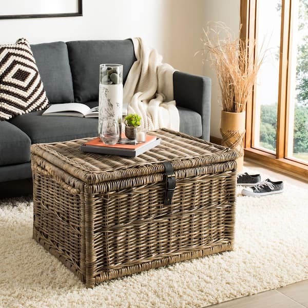 happimess Caden 30 in. Natural Wicker Storage Trunk HPM9001C happimess Caden 30 in. Natural Wicker Storage Trunk HPM9001C