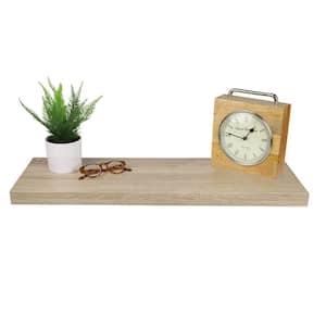 30 in. W x 9.50 in. D Oak MDF Floating Decorative Wall Shelf