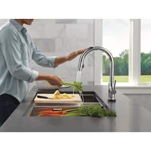 Trinsic Touch2O with Touchless Technology Single Handle Pull Down Sprayer Kitchen Faucet in Chrome