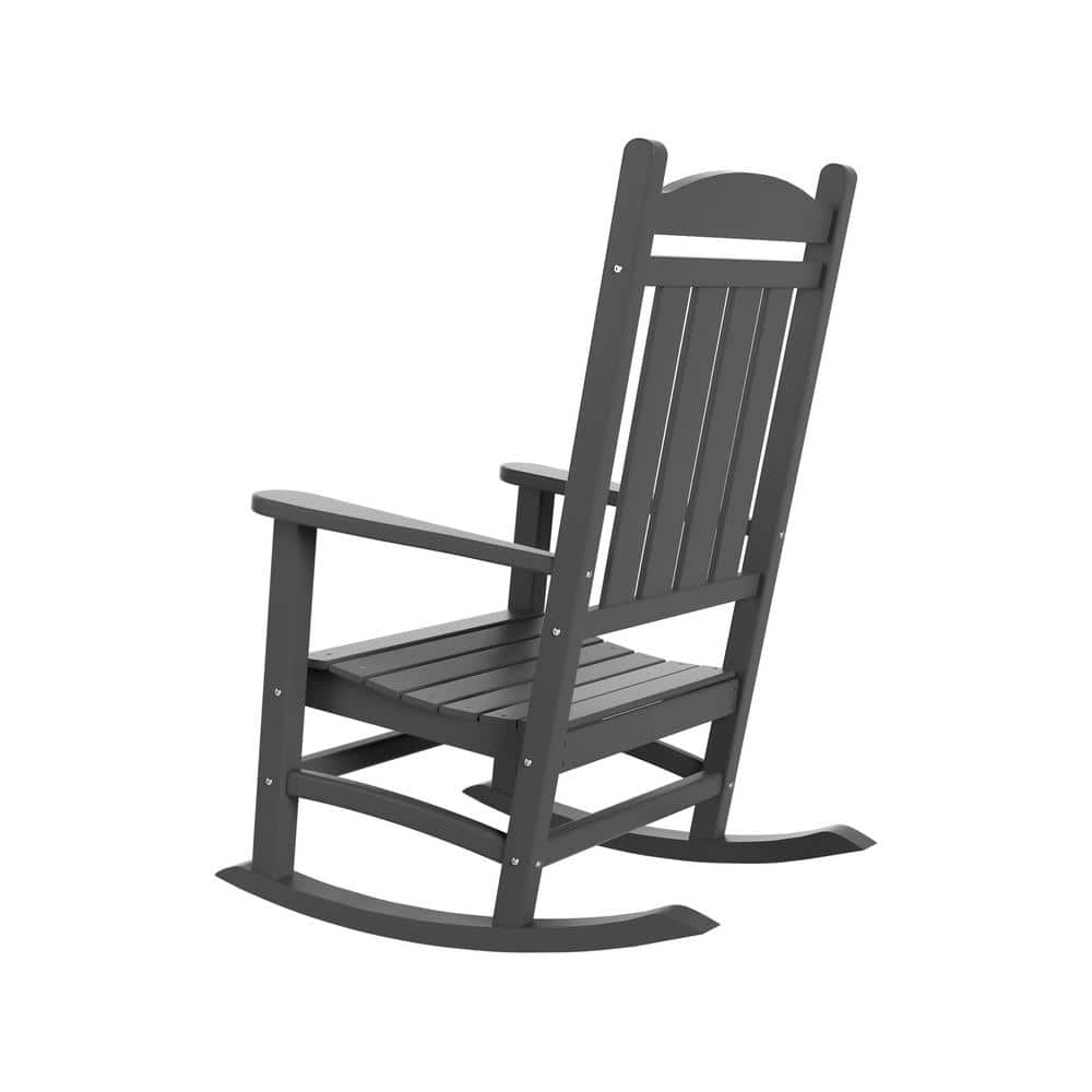 Laguna Classic Gray HDPE Eco-Friendly Outdoor Rocking Chair