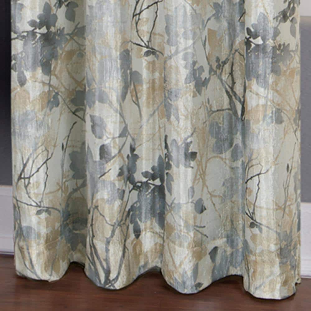 Silver Blackout Grommet Polyester Window Curtain Panel