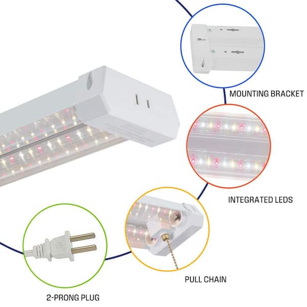 Westinghouse 48 in. 38-Watt Indoor White LED Full Spectrum Grow