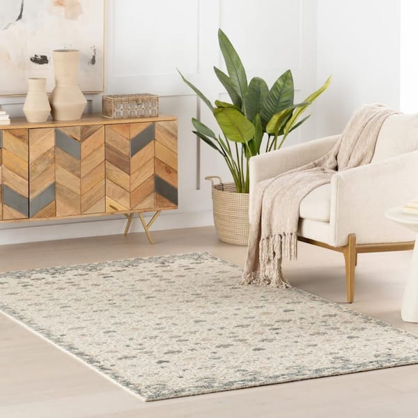 Emory Hand Knotted Wool Ivory 5 ft. x 8 ft. Indoor Area Rug