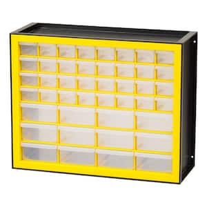 44 Drawer Parts Cabinet, Black/Yellow