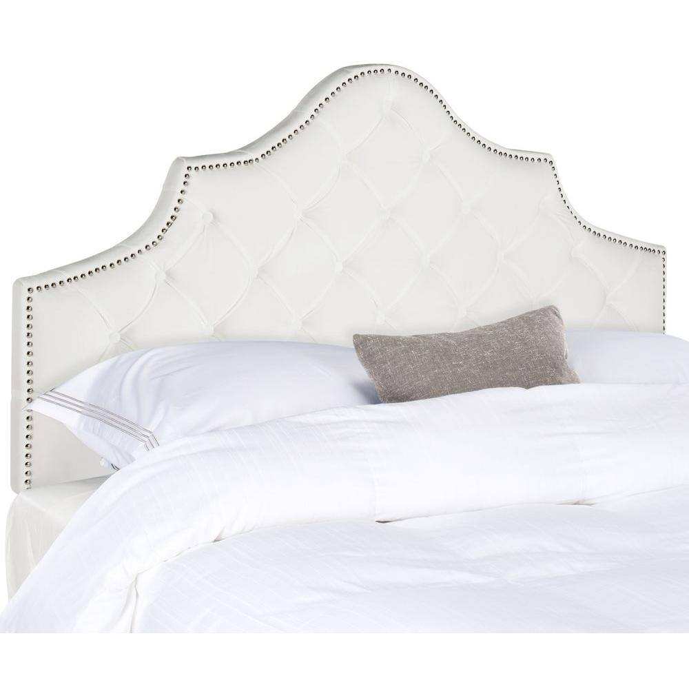 Arebelle White King Upholstered Headboard