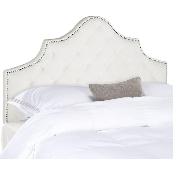 SAFAVIEH Arebelle White King Upholstered Headboard