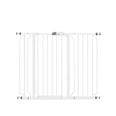 Perma Child Safety 36 in. H Warm Black Extra Wide Extending Swing Baby Gate  with Locking Indicator 2769 - The Home Depot