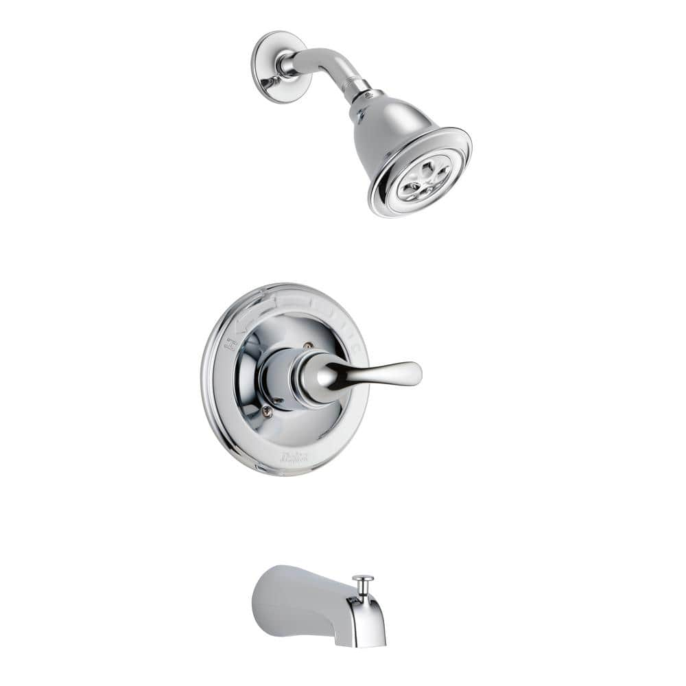 Delta Classic 1-Handle Thermostatic Wall Mount Tub and Shower Faucet ...