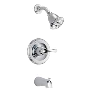 Classic 1-Handle Thermostatic Wall Mount Tub and Shower Faucet Trim Kit in Chrome (Valve Not Included)