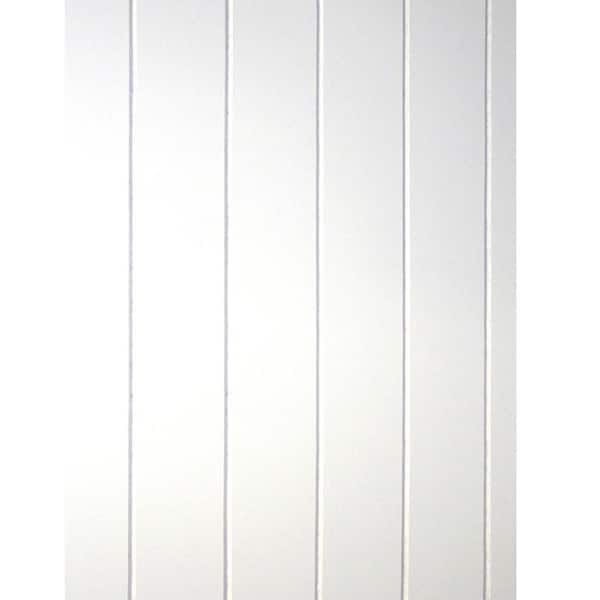 Unbranded 32 sq. ft. Beadboard White V-Groove Panel
