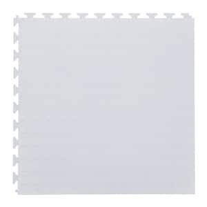 FlooringInc White Coin 20.5" W 20.5" L X .177" T Flexible PVC Garage Tiles (8 Tiles/23.35 sq.ft)